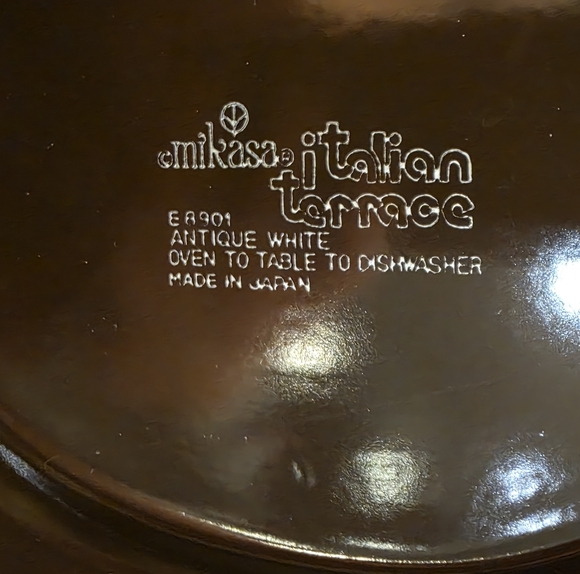 Mikasa Italian Terrace Covered Casserole Dish & Creamer